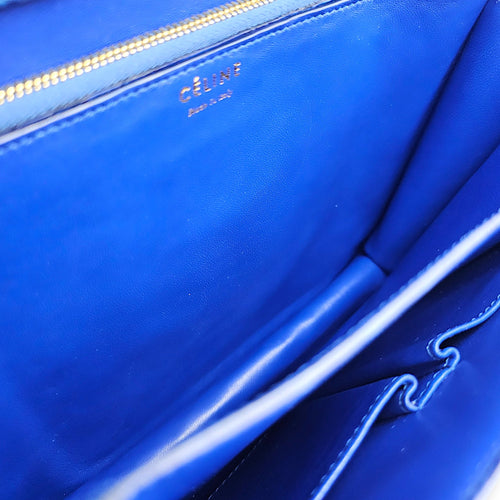 Classic Box Medium Blue Crossbody Bag in Python Leather Gold hardware CL2605-21447 7