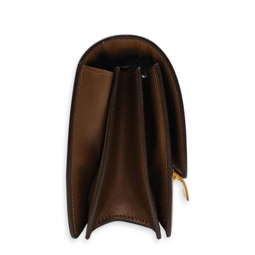 Classic Box Teen Flap 17 cm Brown Crossbody Bag in Calfskin Gold hardware CL2605-21448 4