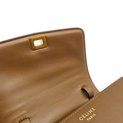 Classic Box Teen Flap 17 cm Brown Crossbody Bag in Calfskin Gold hardware CL2605-21448 9