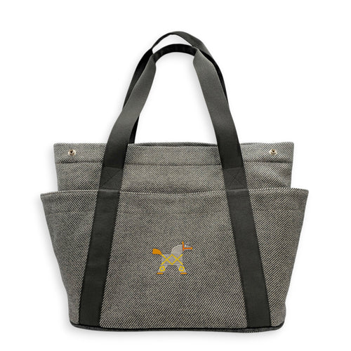 Animaux Nattes Nappy Bag Gris Galet in Wool