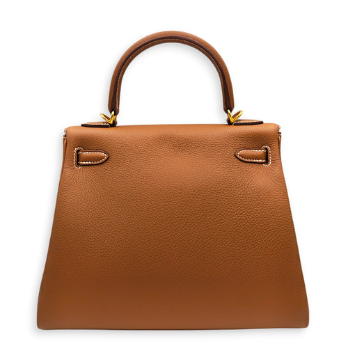 Kelly 25 Gold in Togo Gold hardware CL2605-21455 2