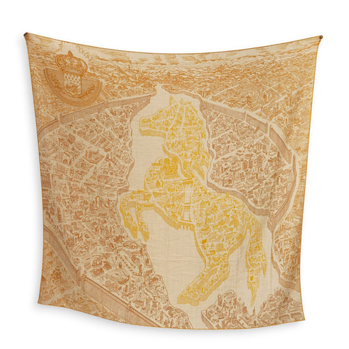 La Nouvelle Cite Cavaliere 140 Naturel/Ocre/Cuir Shawl CL2605-21460 1