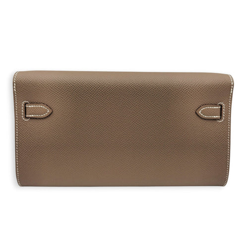 Kelly To Go Etoupe Wallet in Epsom Gold hardware