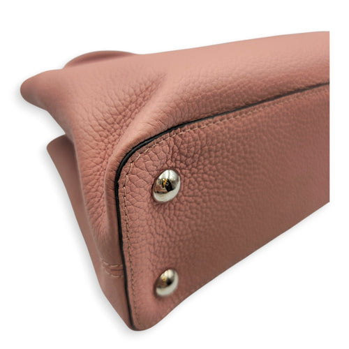 Capucines Medium Pink Shoulder Bag in Taurillon Leather Silver hardware CL2605-21473 10