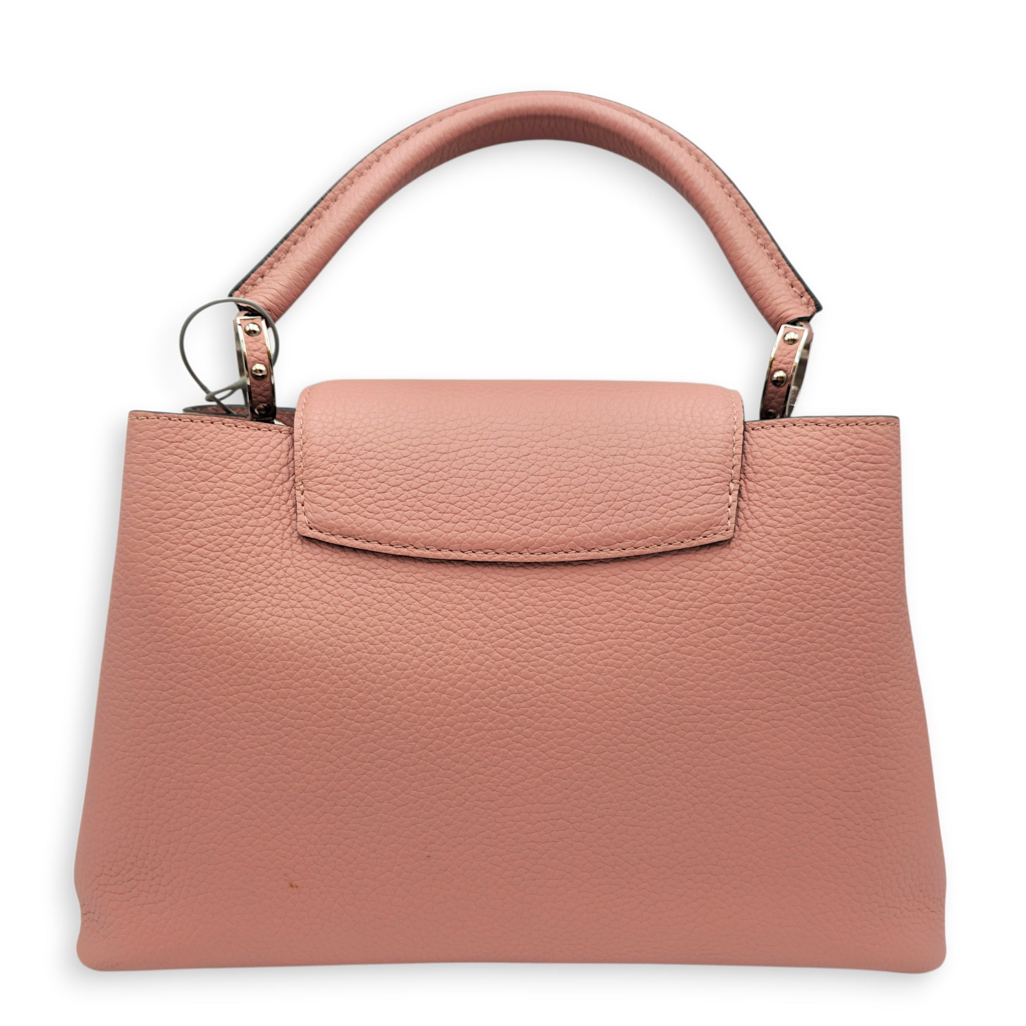 Capucines Medium Pink Shoulder Bag in Taurillon Leather Silver hardware CL2605-21473 2