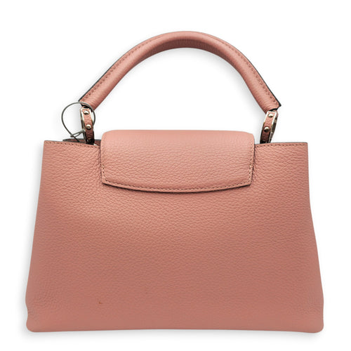 Capucines Medium Pink Shoulder Bag in Taurillon Leather Silver hardware CL2605-21473 2