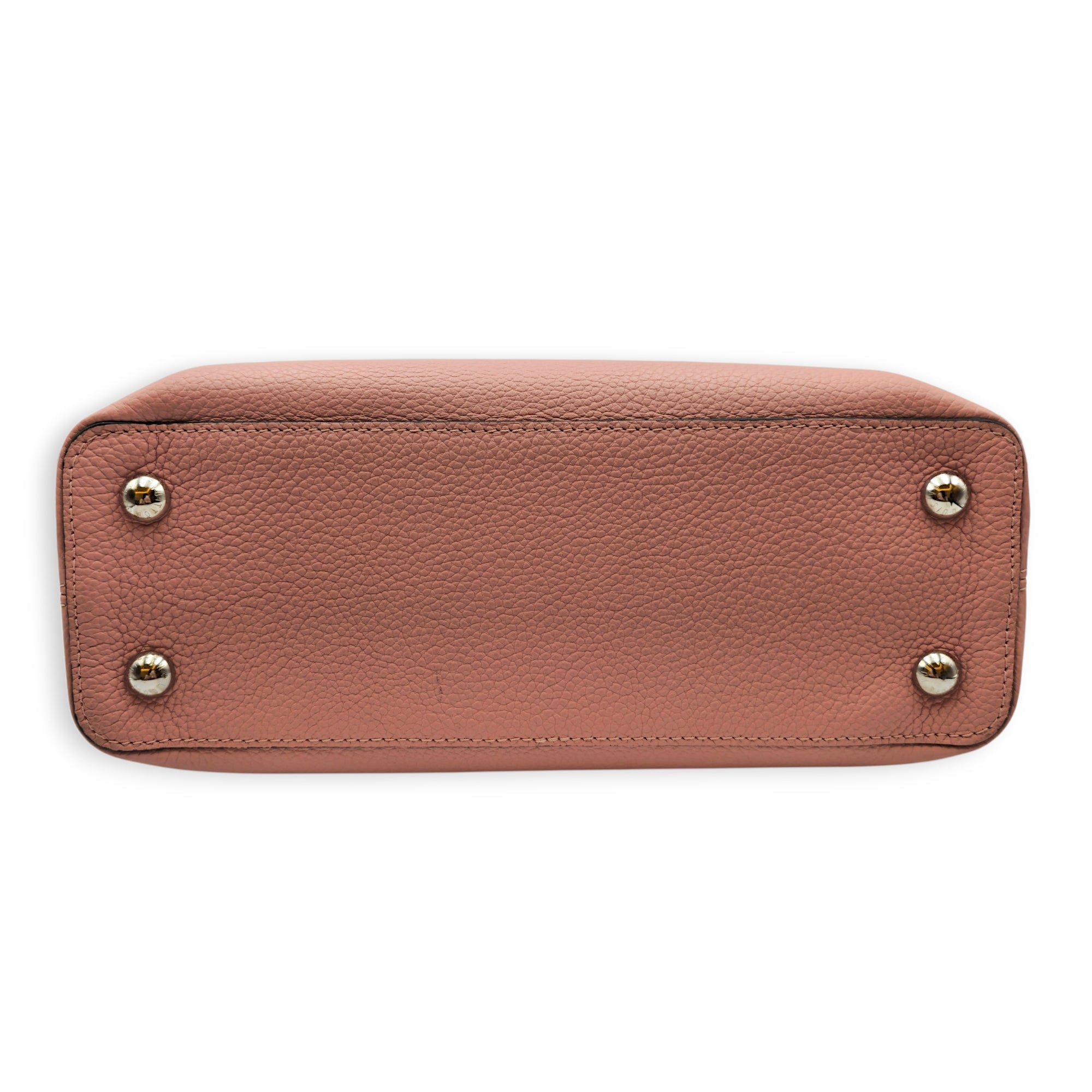 Capucines Medium Pink Shoulder Bag in Taurillon Leather Silver hardware CL2605-21473 5
