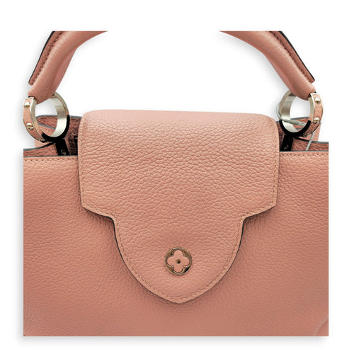 Capucines Medium Pink Shoulder Bag in Taurillon Leather Silver hardware CL2605-21473 7
