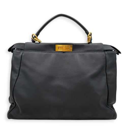 Peekaboo 40cm Blue Shoulder Bag in Calfskin Gold hardware CL2605-21474 1