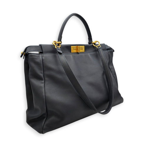 Peekaboo 40cm Blue Shoulder Bag in Calfskin Gold hardware CL2605-21474 3