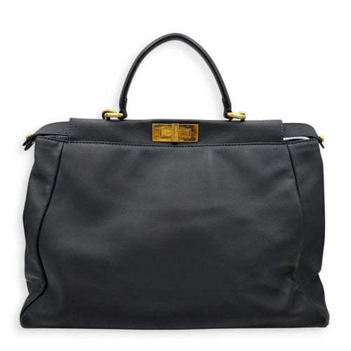 Peekaboo 40cm Blue Shoulder Bag in Calfskin Gold hardware CL2605-21474 2