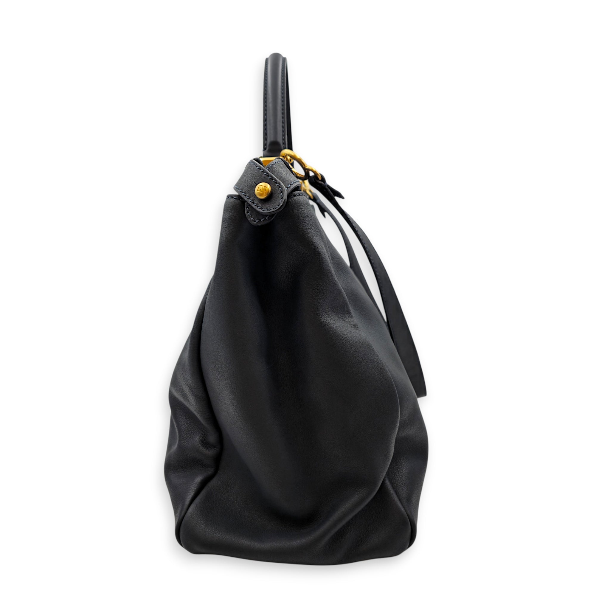 Peekaboo 40cm Blue Shoulder Bag in Calfskin Gold hardware CL2605-21474 4