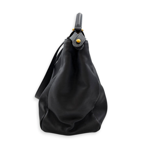Peekaboo 40cm Blue Shoulder Bag in Calfskin Gold hardware CL2605-21474 5
