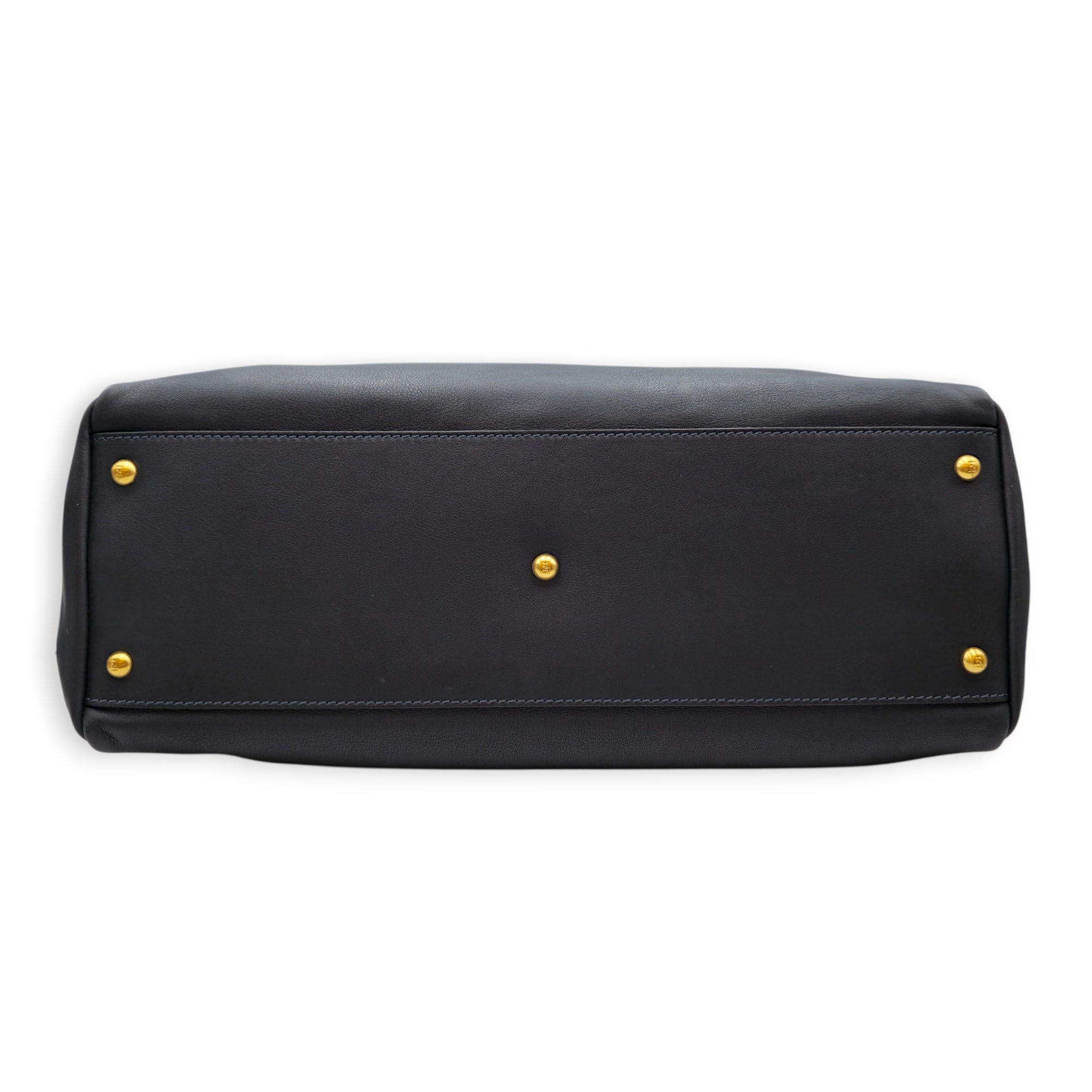 Peekaboo 40cm Blue Shoulder Bag in Calfskin Gold hardware CL2605-21474 6