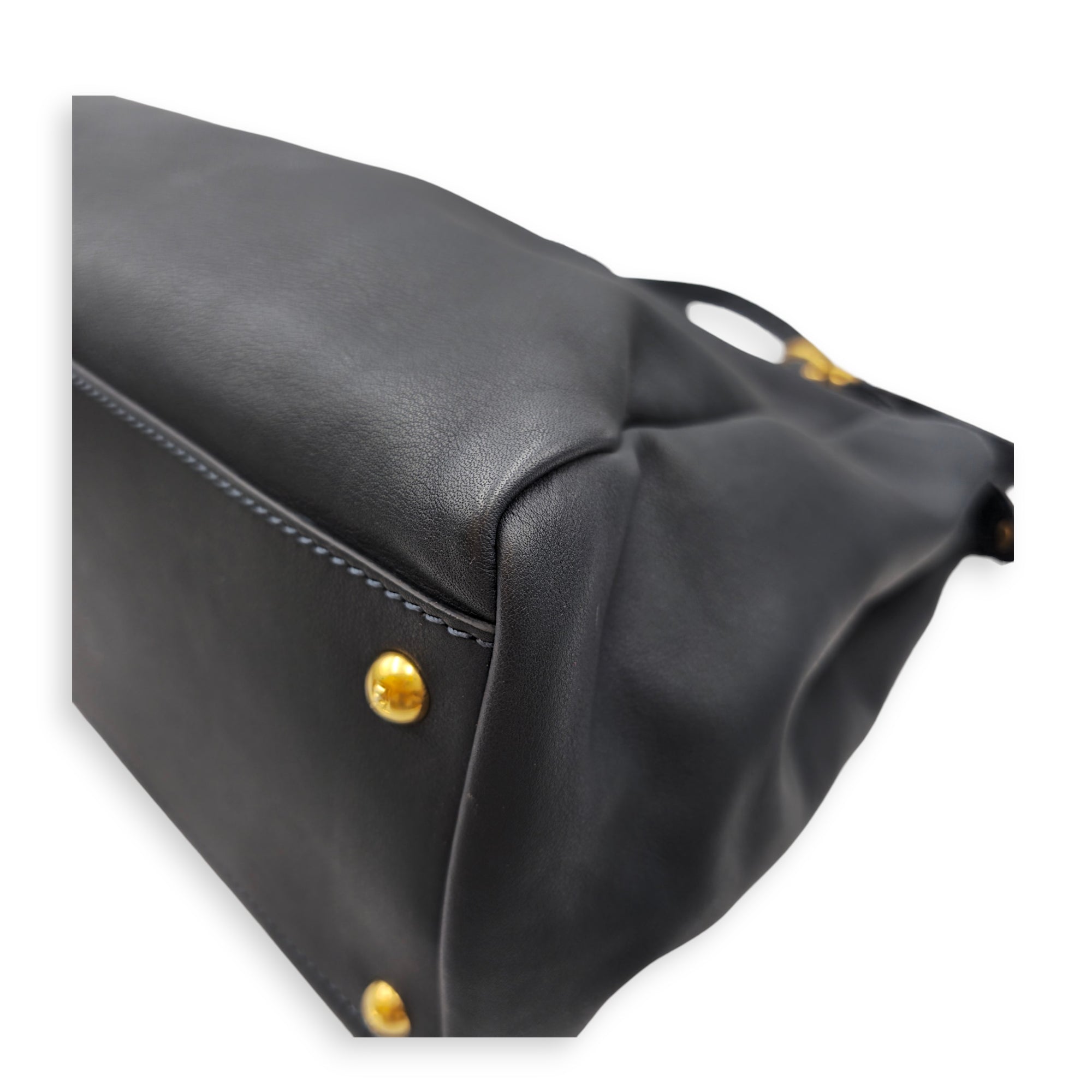 Peekaboo 40cm Blue Shoulder Bag in Calfskin Gold hardware CL2605-21474 9
