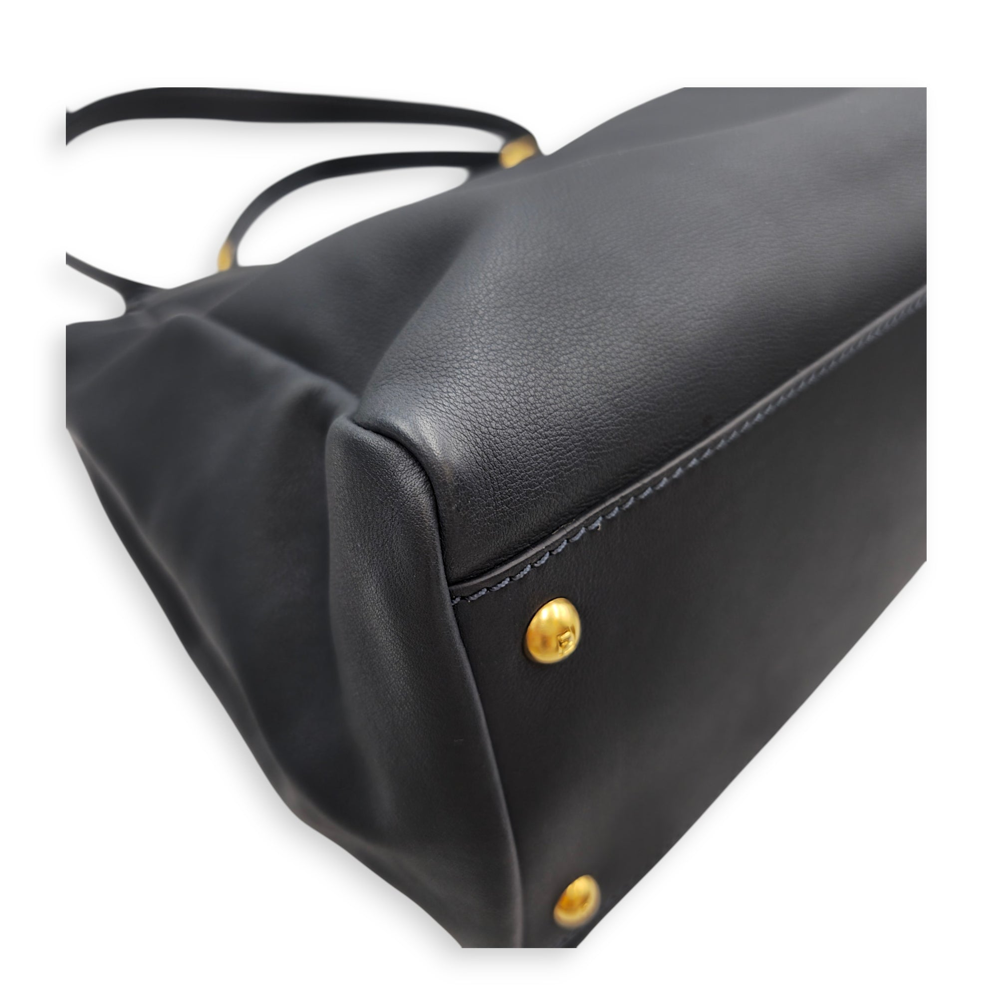 Peekaboo 40cm Blue Shoulder Bag in Calfskin Gold hardware CL2605-21474 10