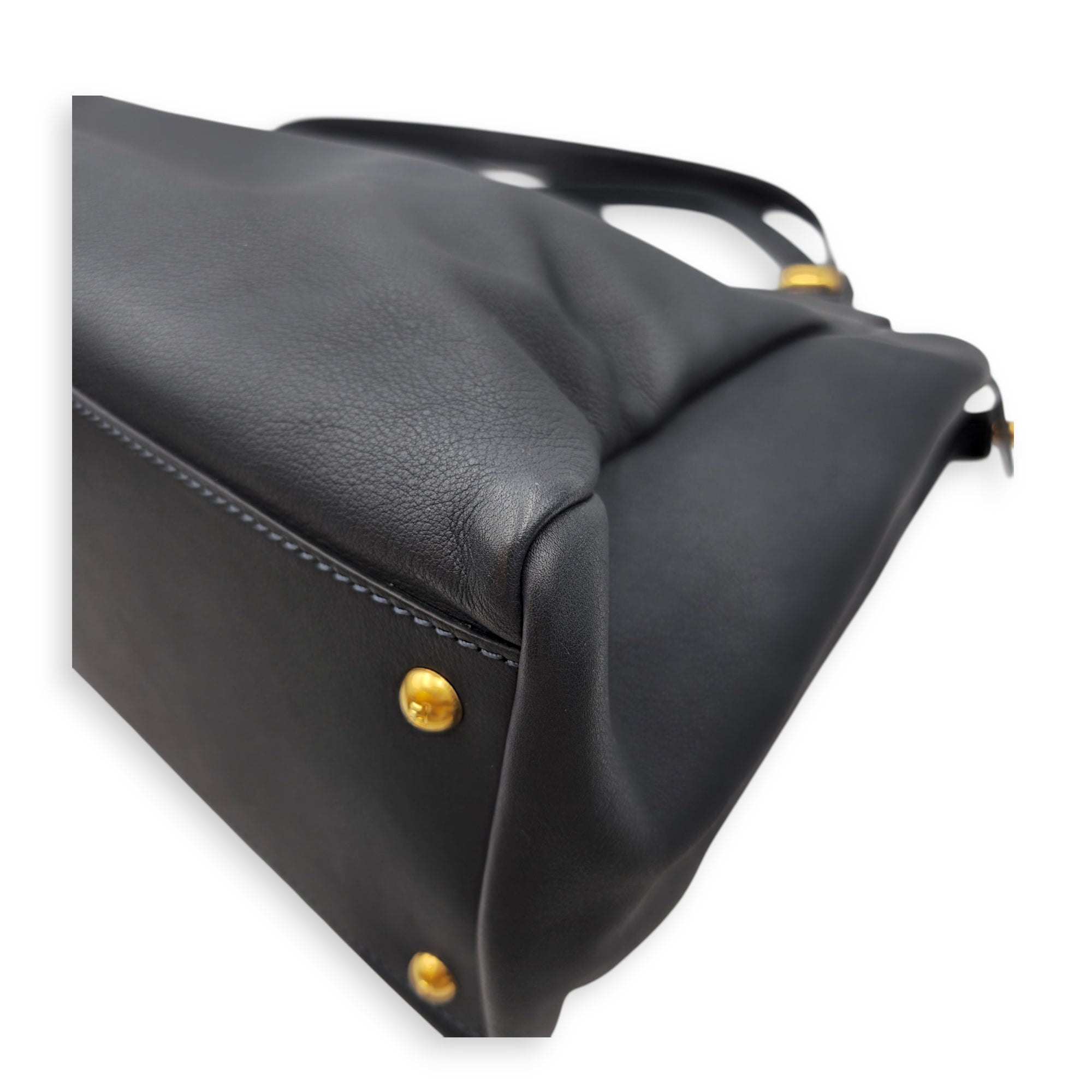 Peekaboo 40cm Blue Shoulder Bag in Calfskin Gold hardware CL2605-21474 11