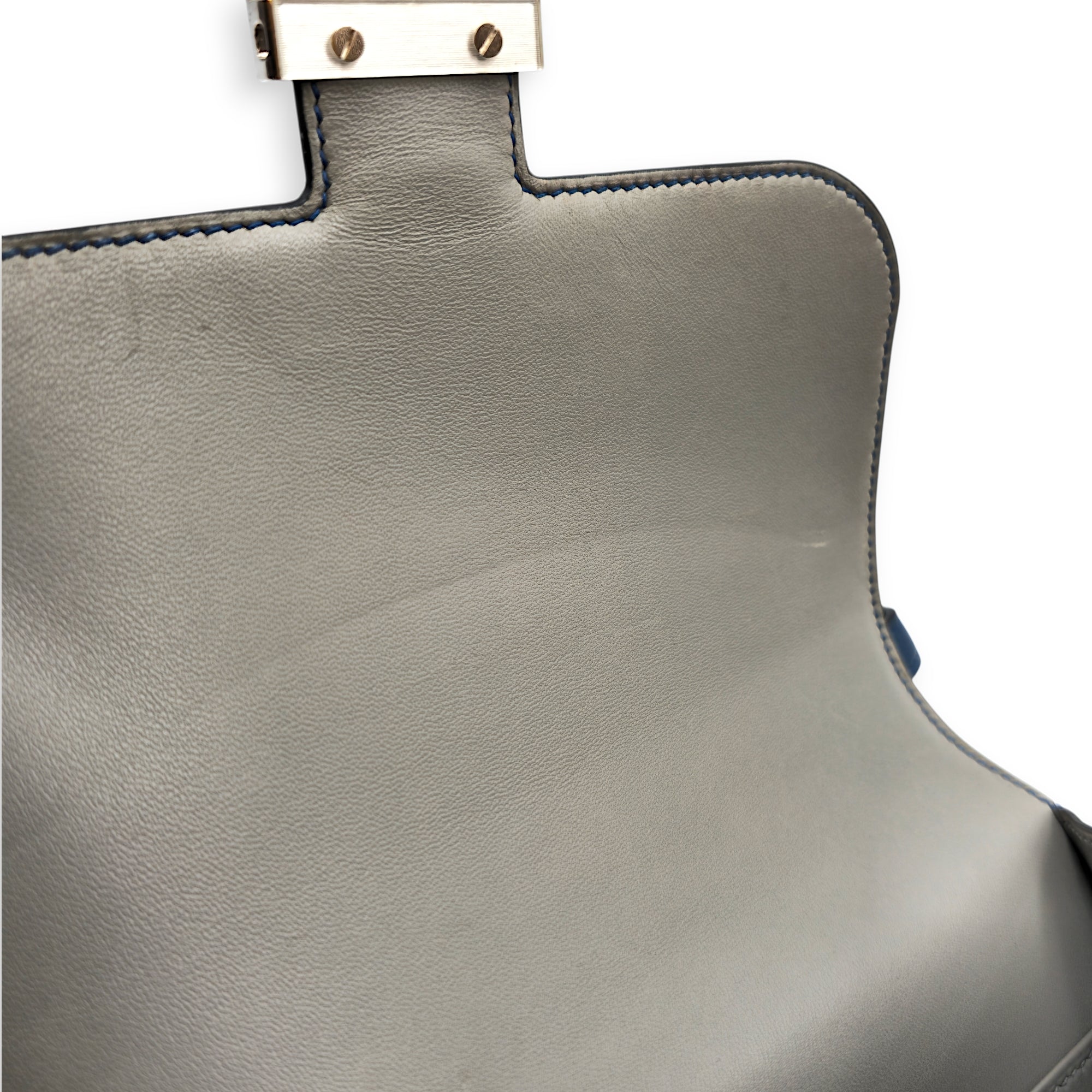 Constance 18 Blue agate/Gris mouette in Epsom Palladium hardware
