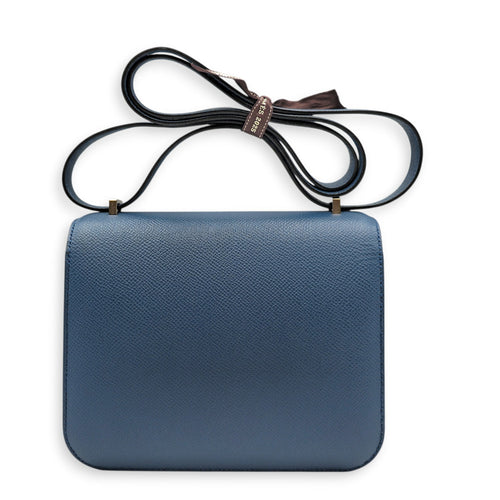 Constance 18 Blue agate/Gris mouette in Epsom Palladium hardware CL2605-21477 2
