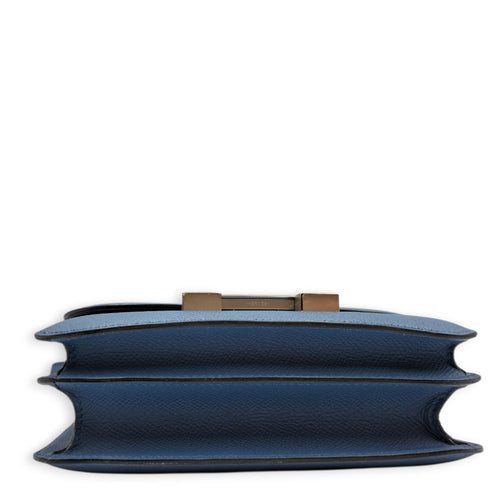 Constance 18 Blue agate/Gris mouette in Epsom Palladium hardware