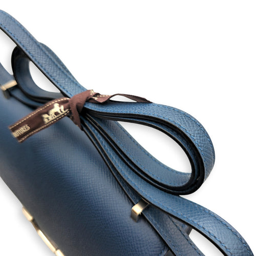 Constance 18 Blue agate/Gris mouette in Epsom Palladium hardware