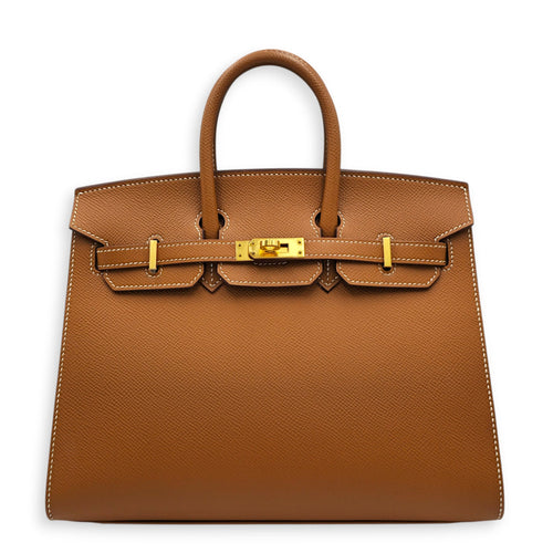 Sellier Birkin 25 Gold in Epsom Gold hardware CL2605-21487 1