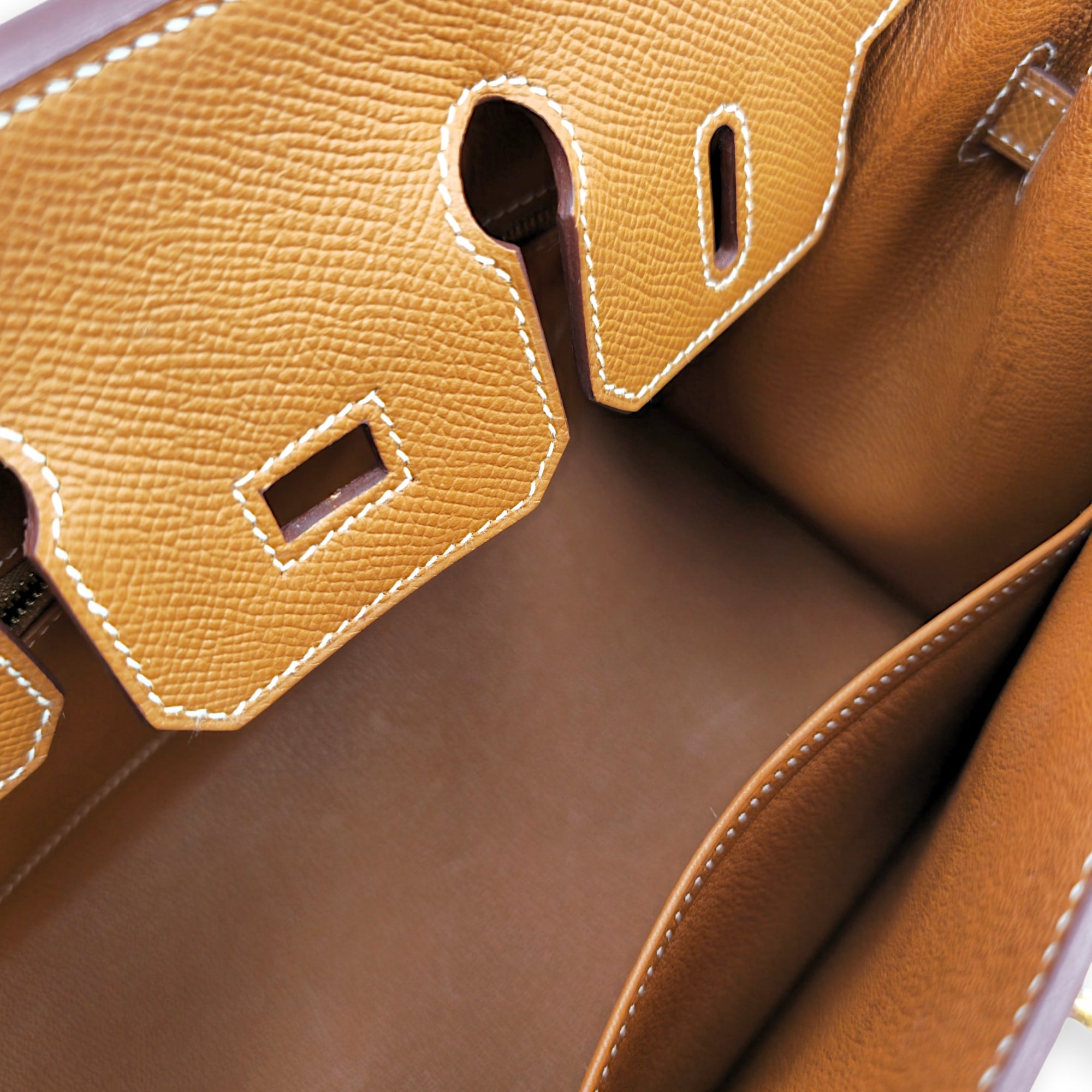Sellier Birkin 25 Gold in Epsom Gold hardware CL2605-21487 6