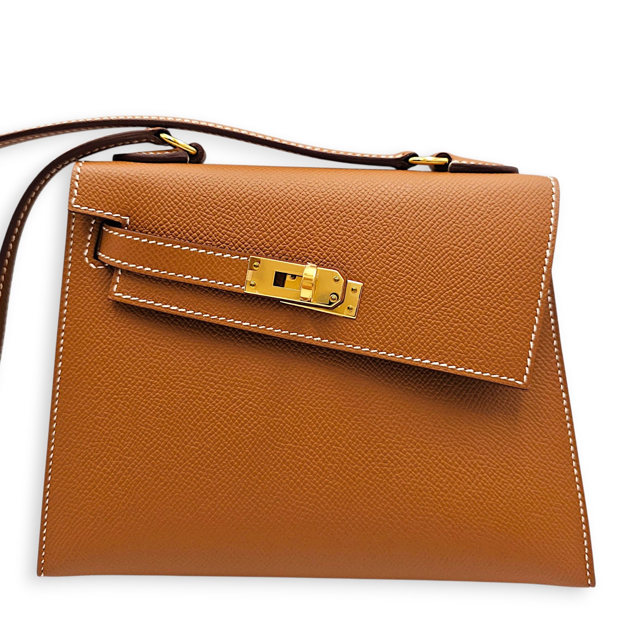 Sellier Kelly Desordre 20 Gold in Epsom Gold hardware CL2605-21488 3