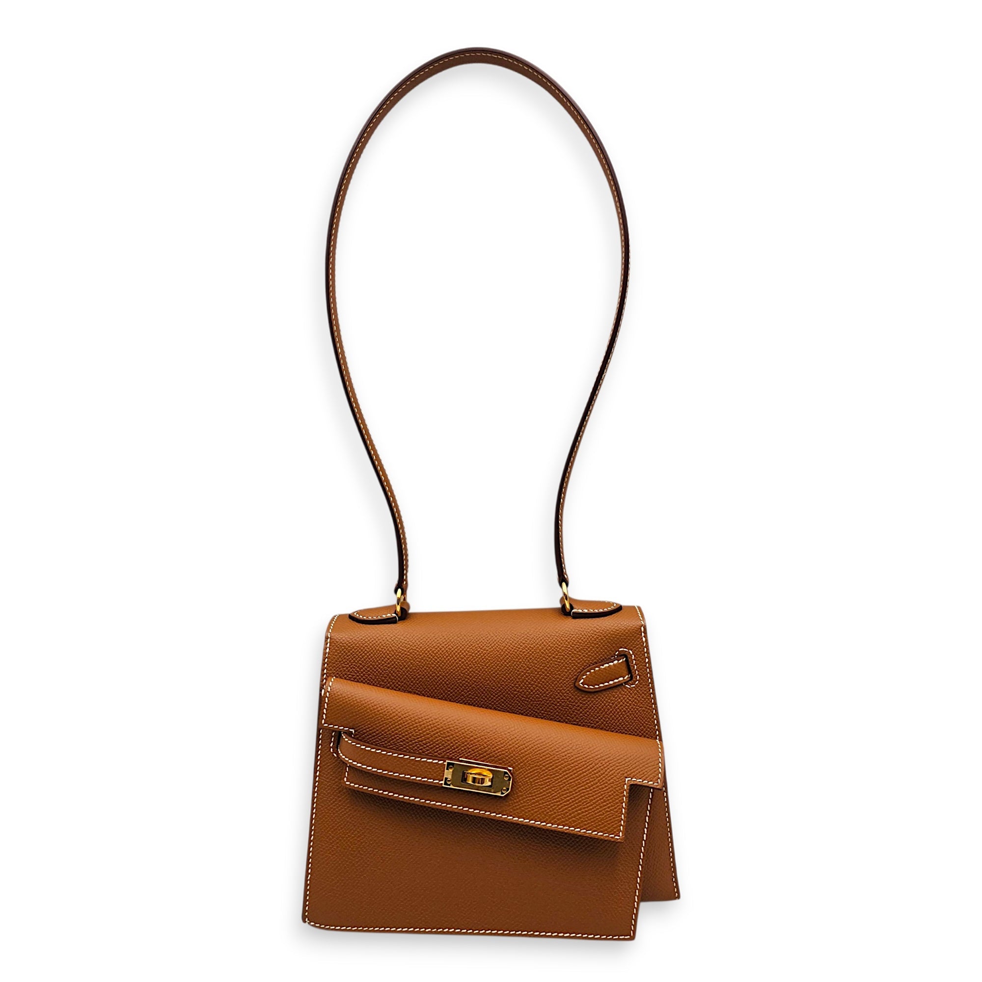 Sellier Kelly Desordre 20 Gold in Epsom Gold hardware CL2605-21488 2