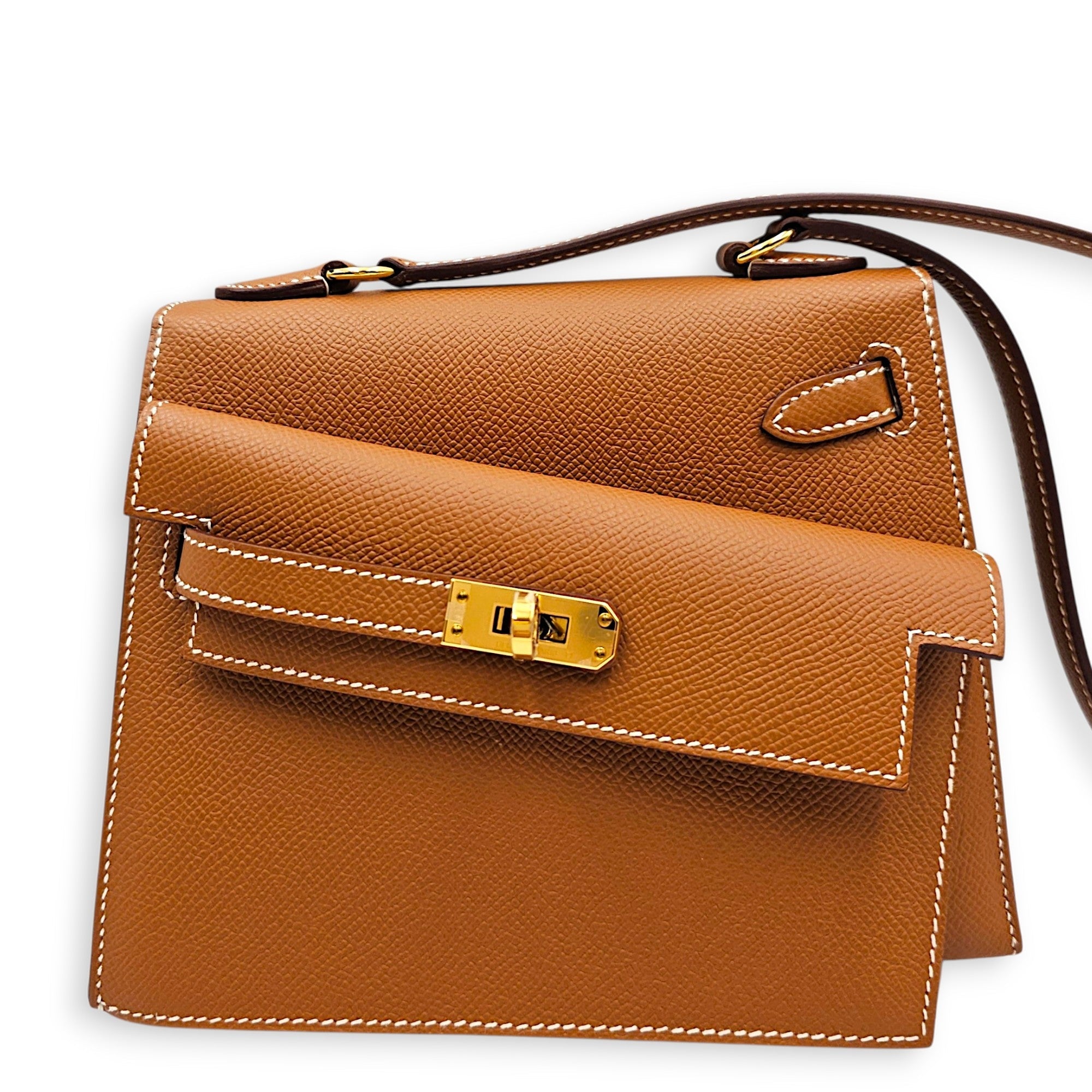 Sellier Kelly Desordre 20 Gold in Epsom Gold hardware CL2605-21488 4