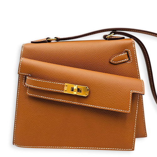 Sellier Kelly Desordre 20 Gold in Epsom Gold hardware CL2605-21488 4