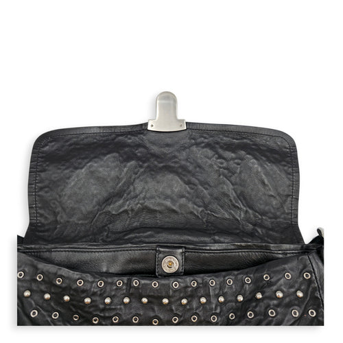 Studded 30 Black Shoulder Bag in Nappa Leather Silver hardware
