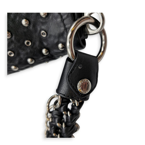Studded 30 Black Shoulder Bag in Nappa Leather Silver hardware