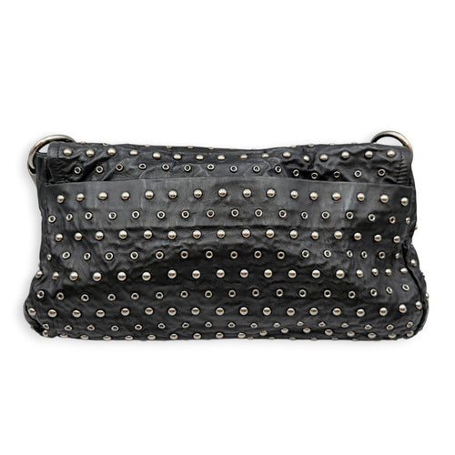 Studded 30 Black Shoulder Bag in Nappa Leather Silver hardware