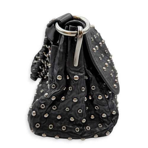 Studded 30 Black Shoulder Bag in Nappa Leather Silver hardware