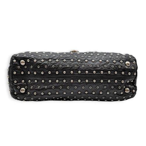 Studded 30 Black Shoulder Bag in Nappa Leather Silver hardware