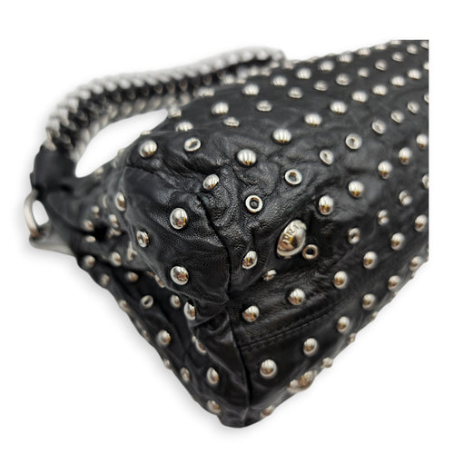 Studded 30 Black Shoulder Bag in Nappa Leather Silver hardware