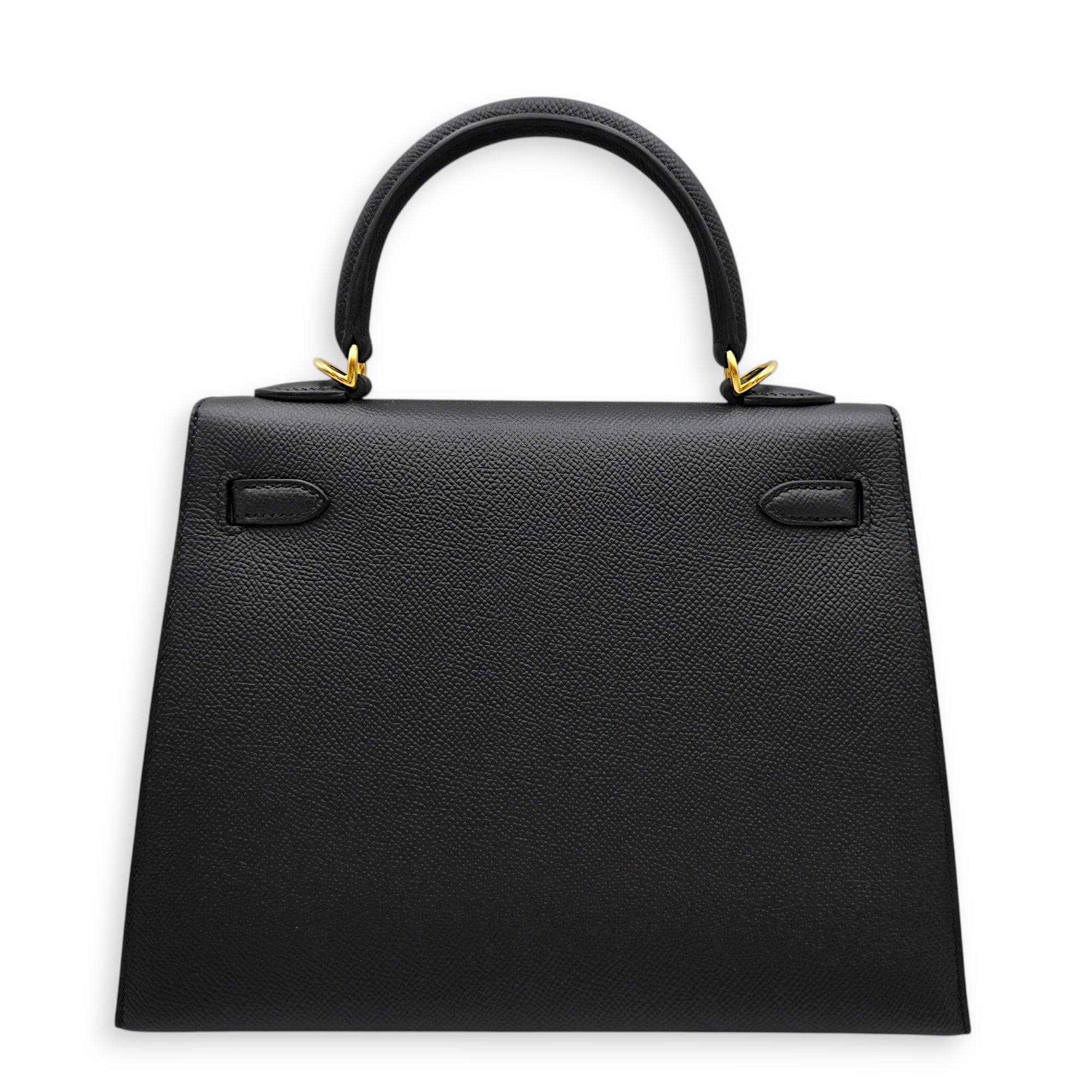 Sellier Kelly 25 Black in Epsom Gold hardware CL2605-21501 2