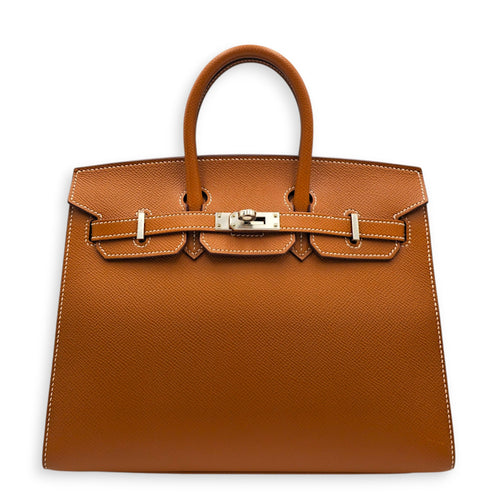 Sellier Birkin 25 Gold in Epsom Palladium hardware CL2605-21502 1