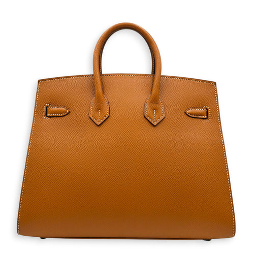 Sellier Birkin 25 Gold in Epsom Palladium hardware CL2605-21502 2