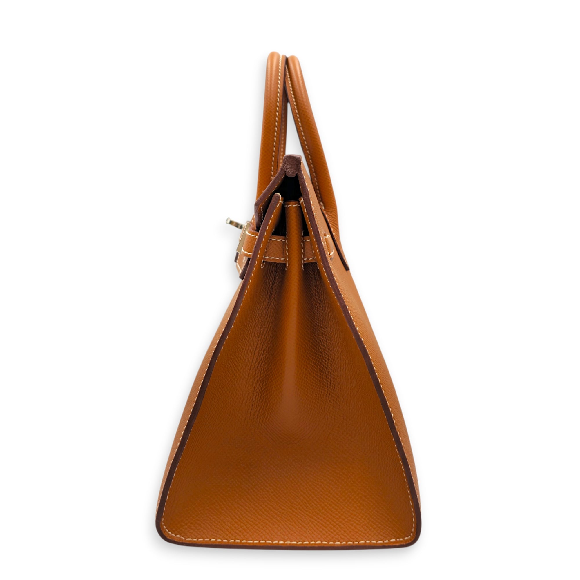 Sellier Birkin 25 Gold in Epsom Palladium hardware CL2605-21502 4