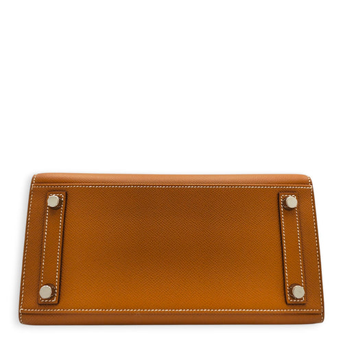 Sellier Birkin 25 Gold in Epsom Palladium hardware CL2605-21502 5