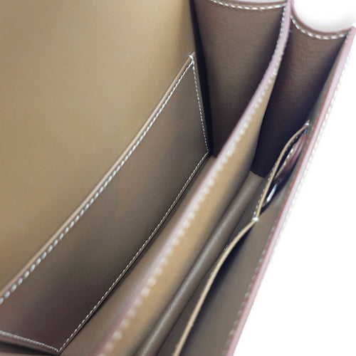 Constance Mirror 18 Etoupe in Epsom Palladium hardware SL2606-21797 6