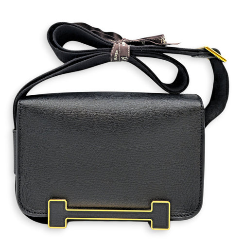 Geta Black in Chevre Mysore Gold hardware CL2605-21508 2
