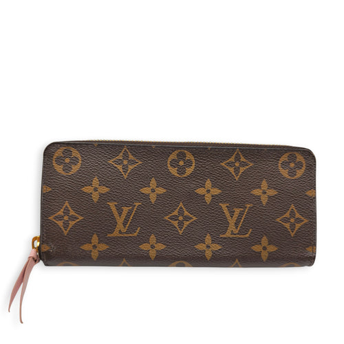Clemence wallet in Damier Ebene Brown Wallet in Canvas Gold hardware