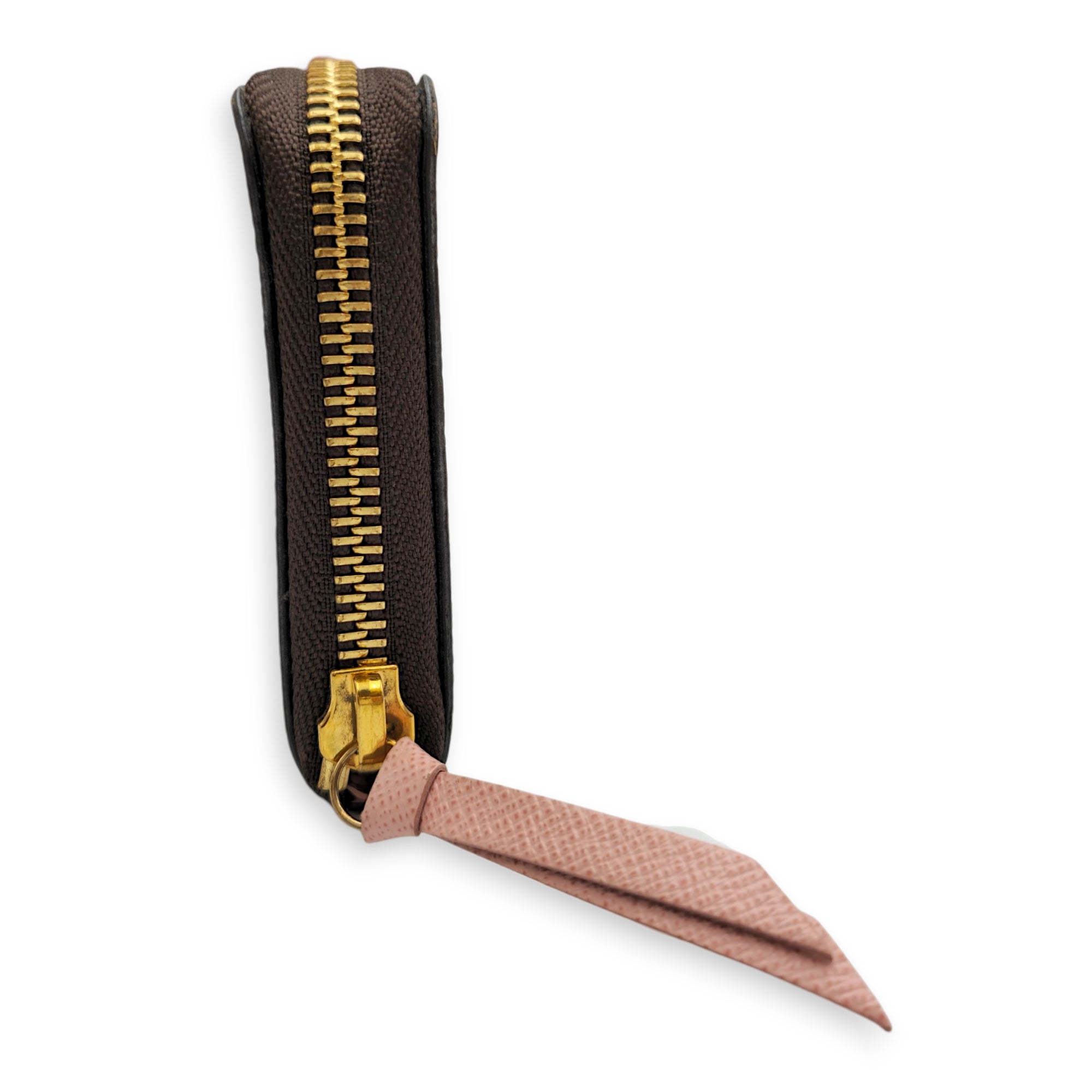 Clemence wallet in Damier Ebene Brown Wallet in Canvas Gold hardware