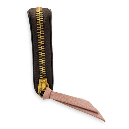 Clemence wallet in Damier Ebene Brown Wallet in Canvas Gold hardware