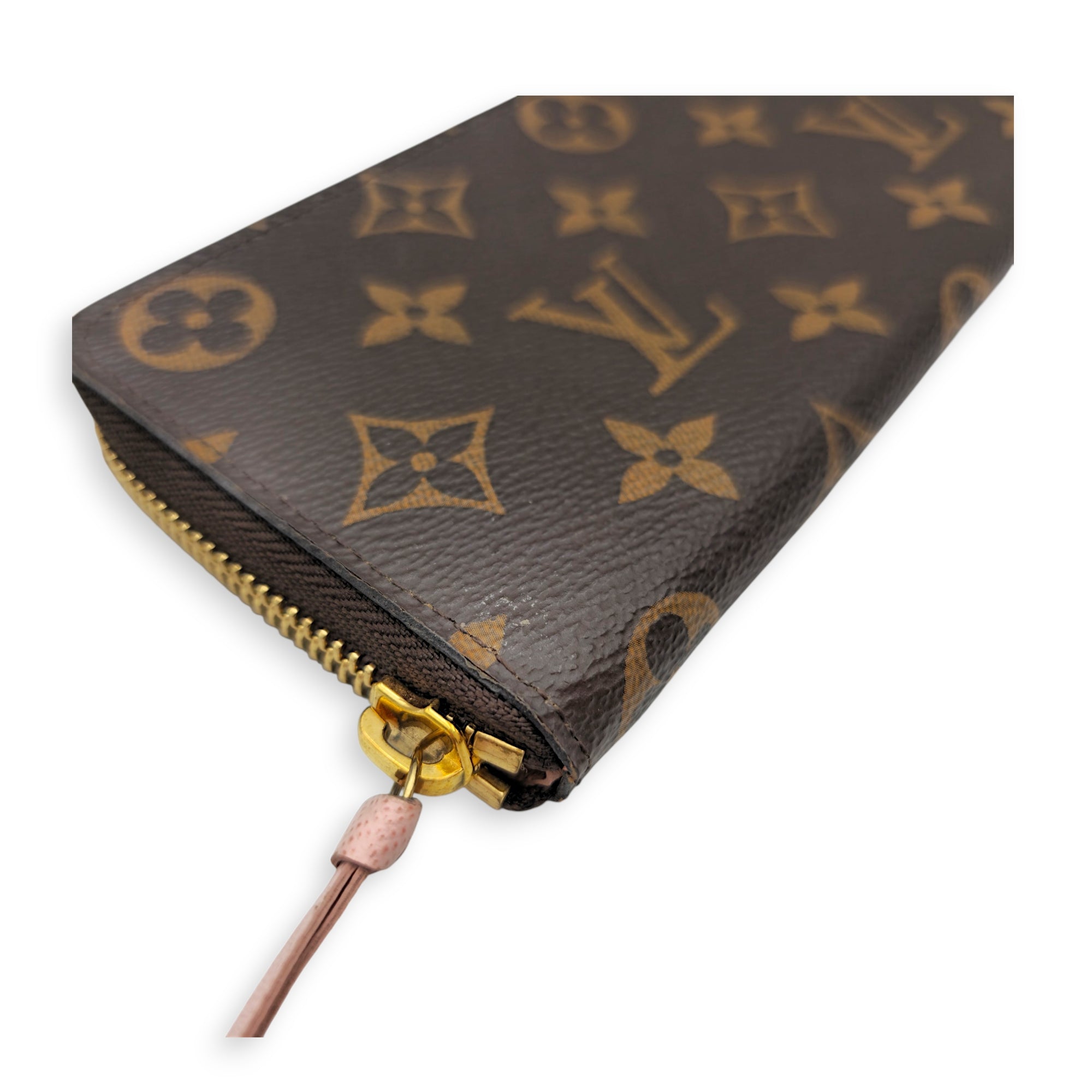 Clemence wallet in Damier Ebene Brown Wallet in Canvas Gold hardware