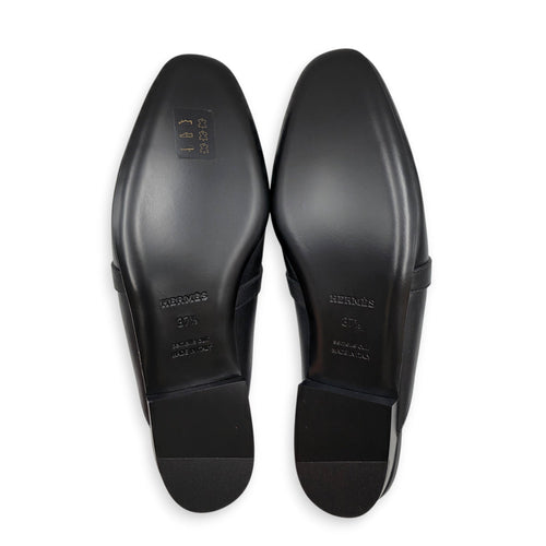 Oz  37.5 Black/Ombre Mules in Calf/Lizard Palladium hardware CL2605-21515 3