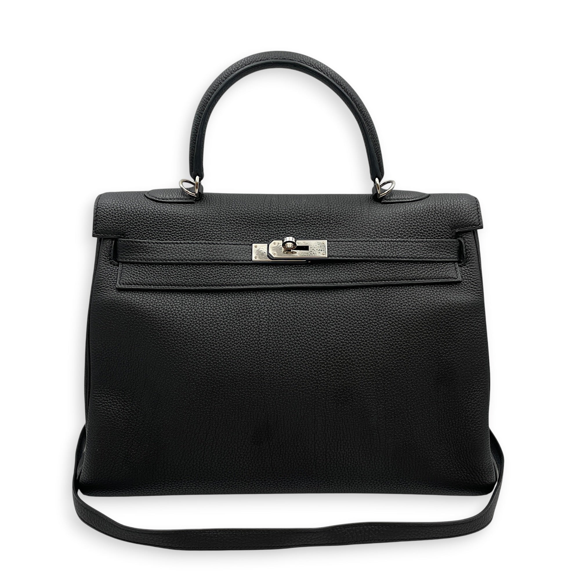 Verso Kelly 35 Black/Blue Agate in Togo Palladium hardware CL2605-21516 15